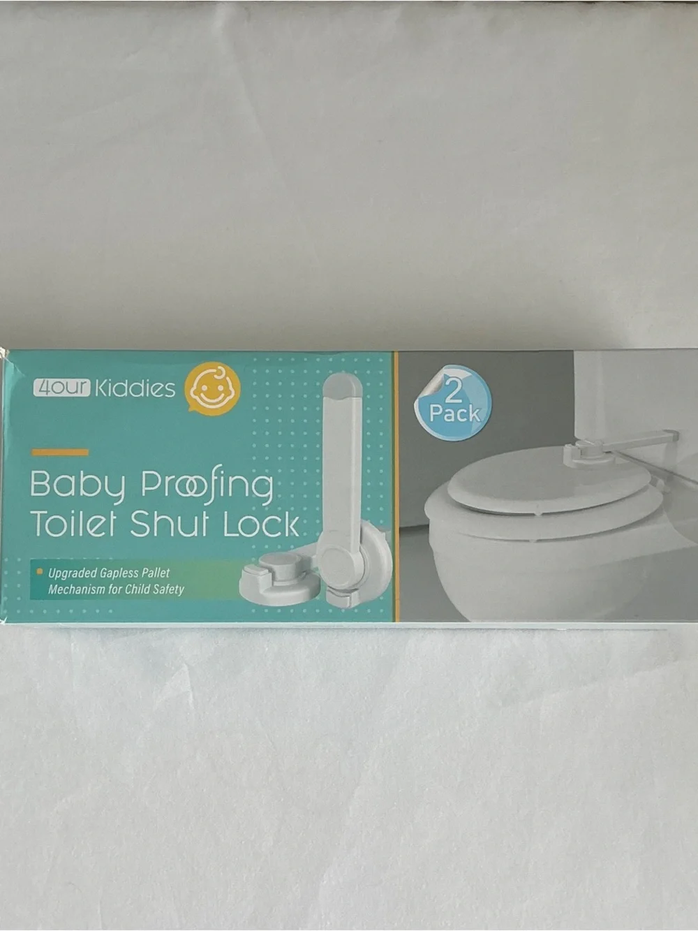 Baby Proofing Toilet Shut Lock in Teal (2 Pack)